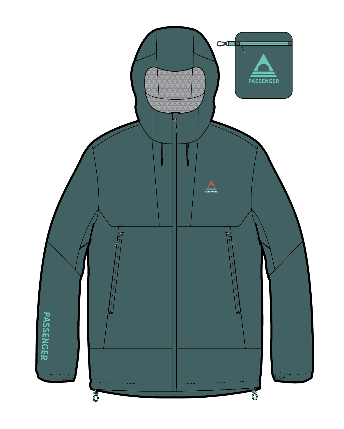 Trailscape Light Men's Recycled Waterproof Jacket - Deep Ocean
