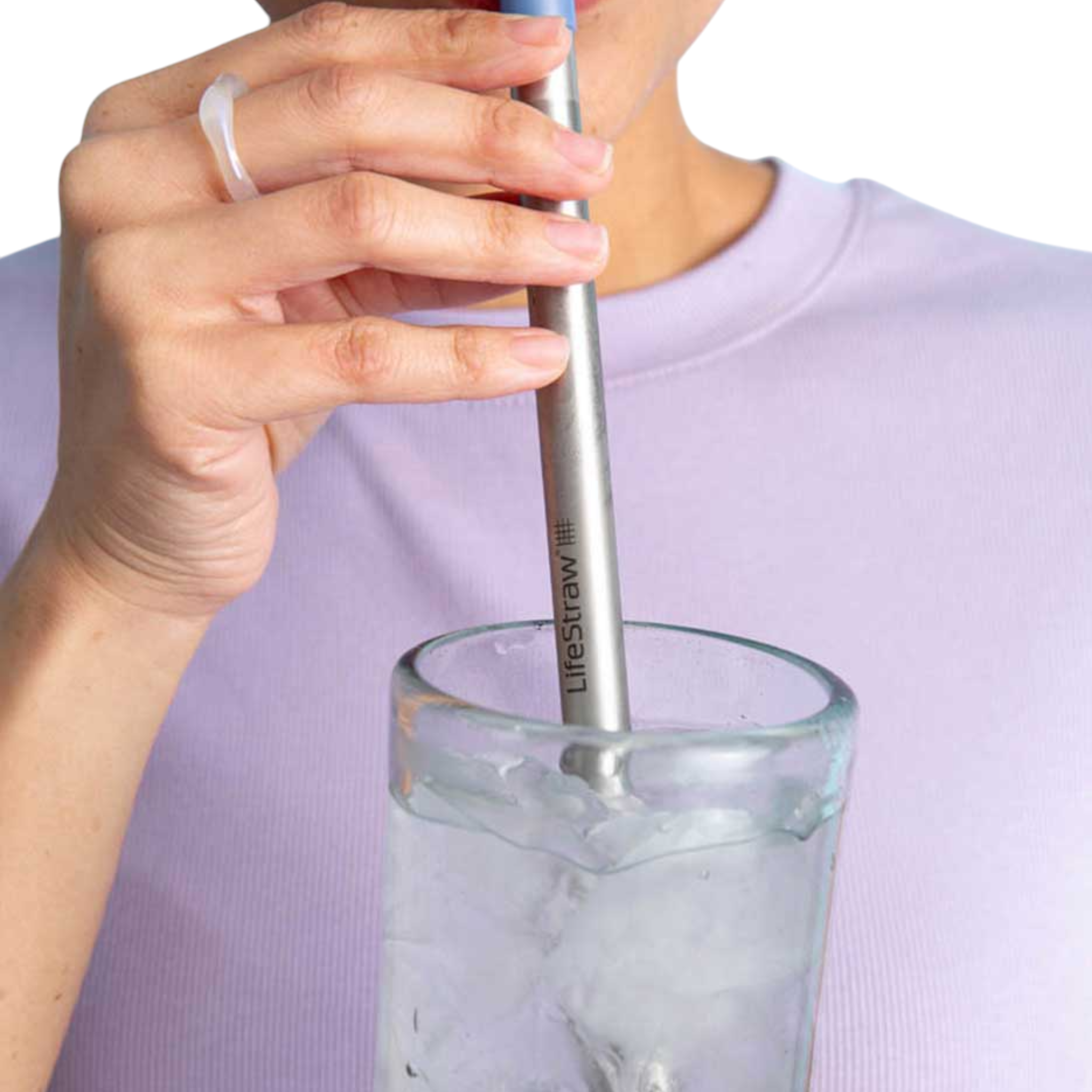 LifeStraw Sip Reusable Stainless Steel Water Filter Straw With Carry Case